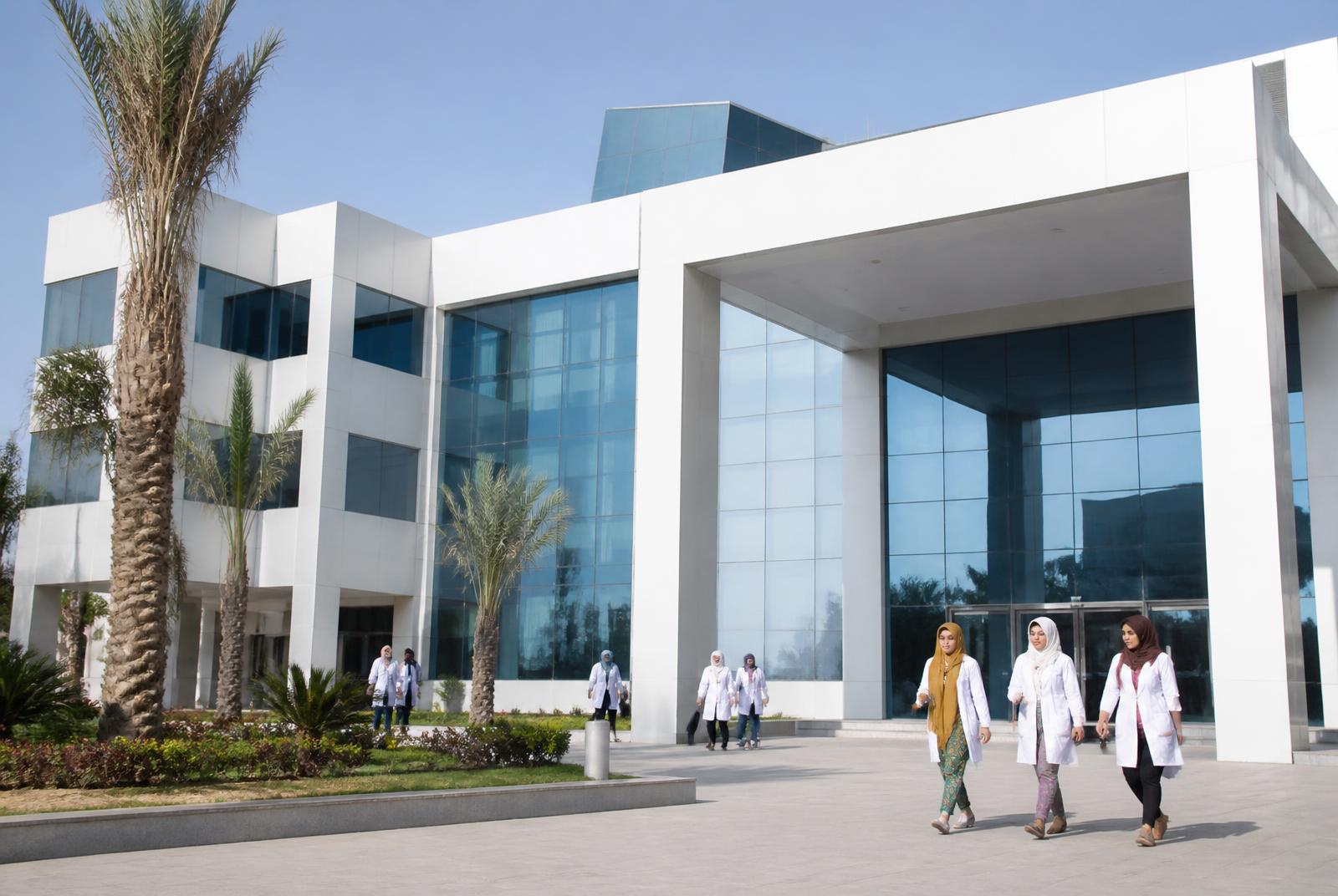 Entrance of the Agha Institute of Health Sciences campus building in Lahore
